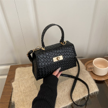 小包包女包秋季百搭2025新款潮时尚斜挎包鳄鱼纹手提小方包凯莉包