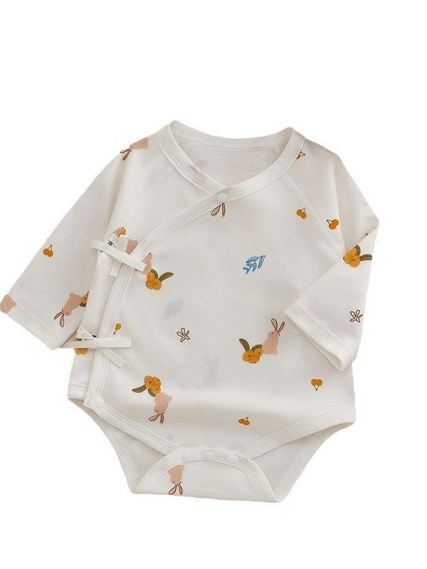 Bebé de una sola pieza recién nacido ropa de bebé recién nacido vaina de primavera y otoño mono de algodón puro triángulo mameluco