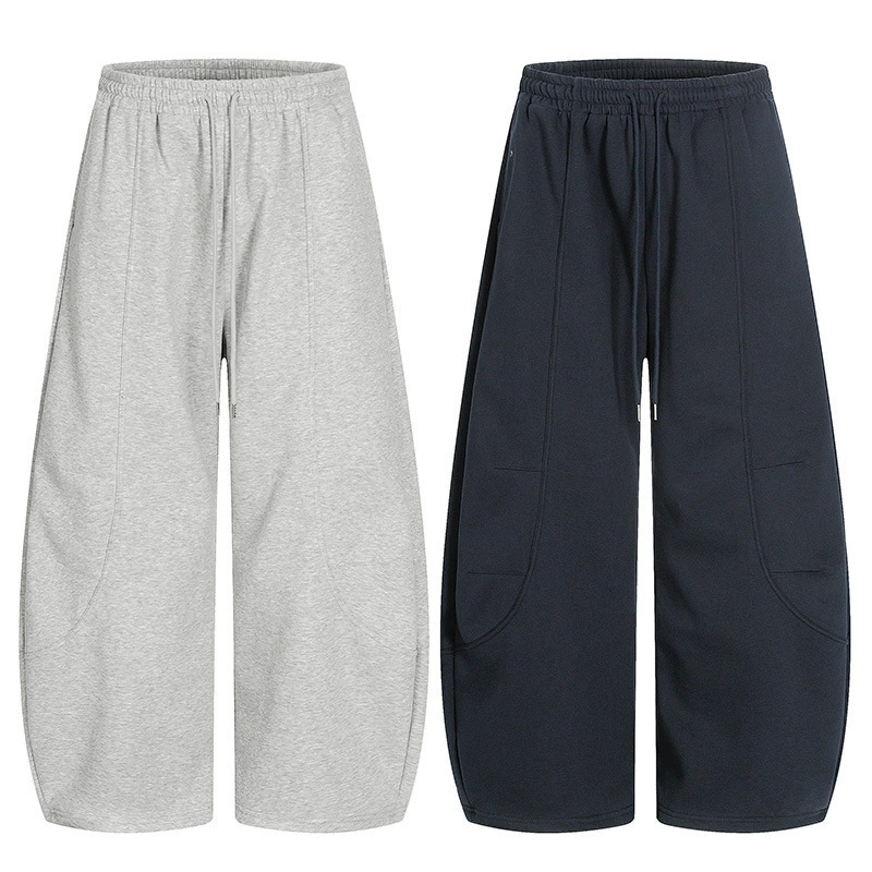 Tuochuan Ck6897 American-Style Sports Wide-Leg Casual Unisex Deconstructed Design Loose Drawstring Drapey Simple Trendy Sweatpants