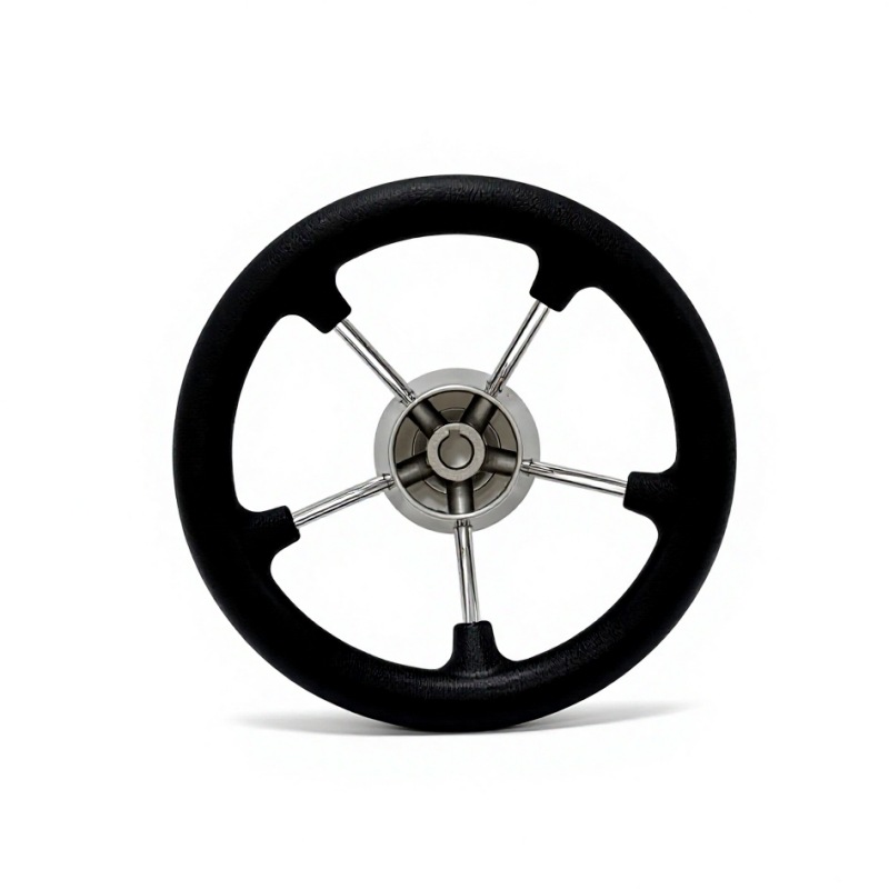 Stainless Steel 304 Foam Soft Grip Yacht Steering Wheel Marine Steering Wheel Non-Slip Steering Wheel for Recreational Boats