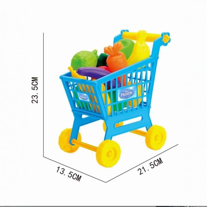 Amazon Carrito de compras de supermercado infantil de dibujos animados simulación de frutas y verduras carro muñeca juguetes caseros