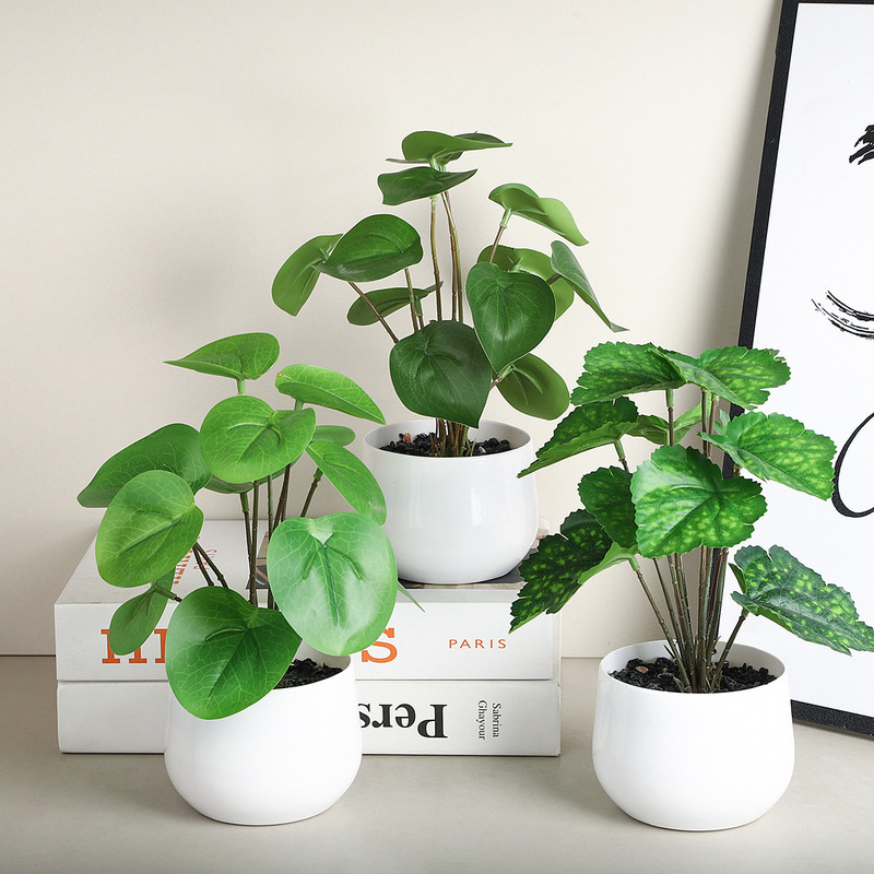 Cross-Border Imitation Porcelain Pots, Simulated Flower Pots, High-End Living Room Entrance Table Fake Green Plants, Home Decoration Ornaments