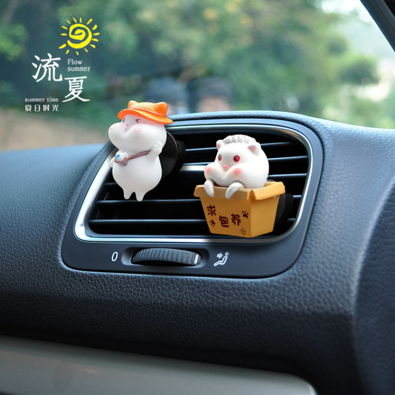 Clip de perfume de salida de aire del automóvil, dibujos animados de automóviles, decoración de aroma del automóvil, clip de aire acondicionado, adorable Daisy, artículos de interior del automóvil
