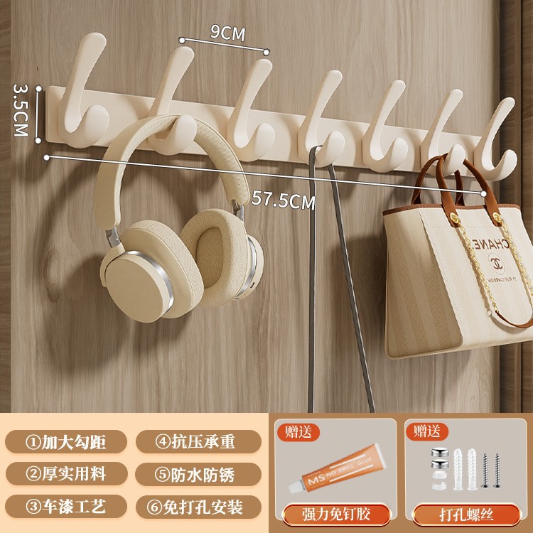 gancho de perforación no perforado tipo pared baño cocina dormitorio puerta de pared percha de ropa fuerte gancho de carga