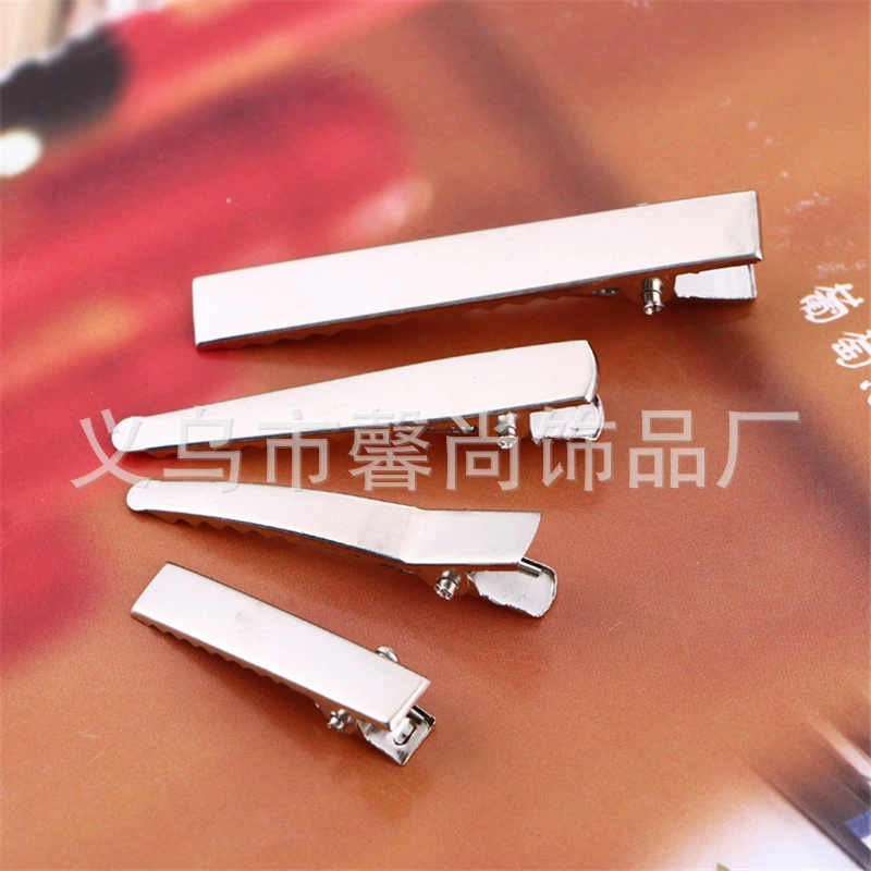 Металлическая заколка для волос аксессуары DIY детская заколка для волос аксессуары плоский квадратный зажим одно слово утка зажим для счета ручной работы