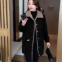 冬季宽松翻领中长款妈妈装