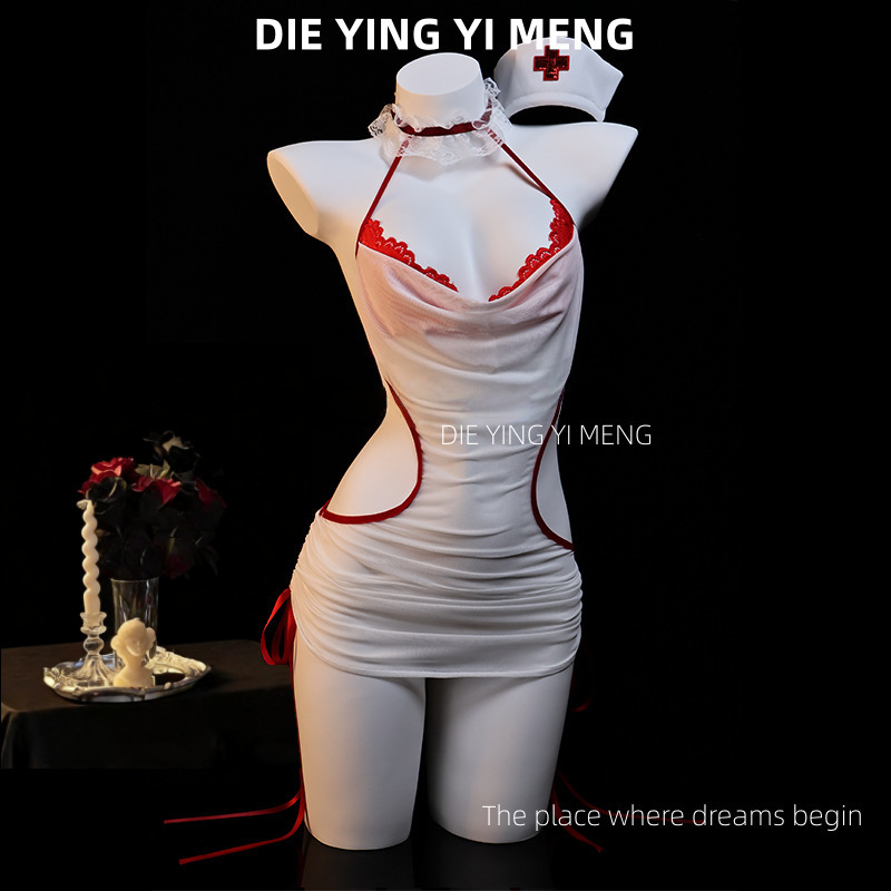 Domiara Sexy Lingerie Uniform Sexy Nurse Pure Desire Temptation Role-Playing Hip-Hugging Skirt Uniform Set Domiara Sexy Lingerie Uniform Sexy Nurse Pure Desire Temptation Role-Playing Hip-Hugging Skirt Uniform Set