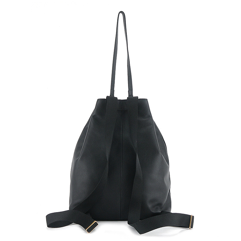 Row 24 otoño e invierno tirando de la cuerda piel de vaca 100 bolsas de hombro de cuero de gran capacidad bolsos de hombro de moda mujeres