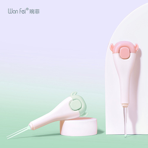 Wanfei new plastic ear scoop luminous ear scoop set baby and children ear digging tool with light led light