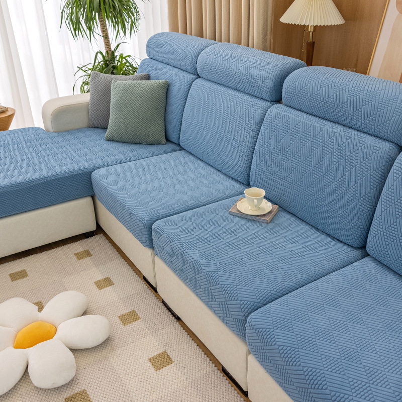 Funda de sofá de cobertura completa, funda de sofá antiarañazos para gatos, funda antipolvo, funda de tipo universal, diseño geométrico simple.