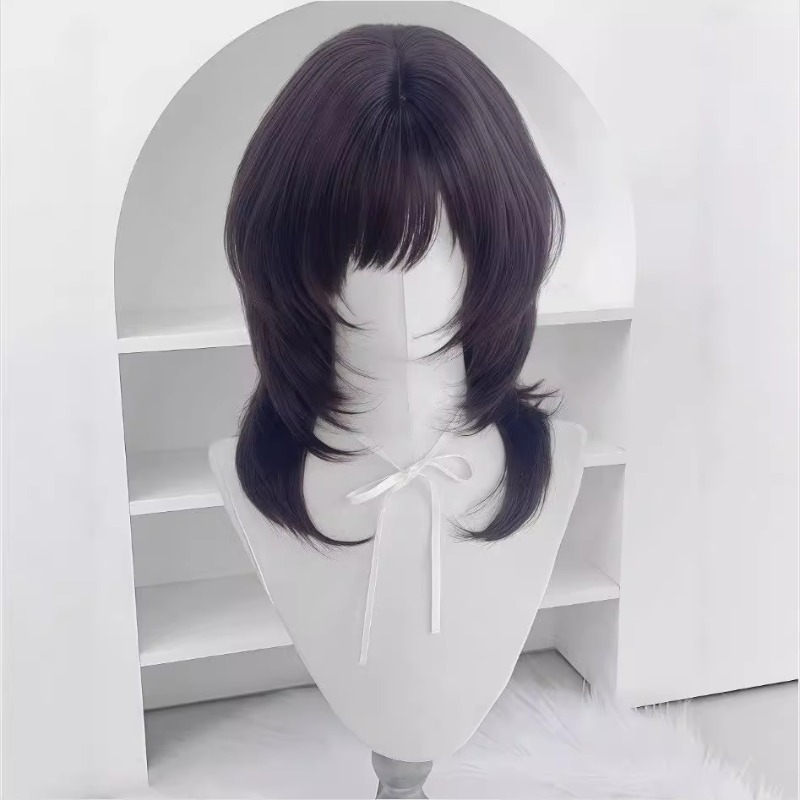 Connie Wigs Υψηλού επιπέδου Κεφαλή Μέδουσας Vintage Μαλλιά κλείδας ιαπωνικού στυλ με κτυπήματα για καθημερινό κούρεμα πριγκίπισσας που διαμορφώνει το πρόσωπο
