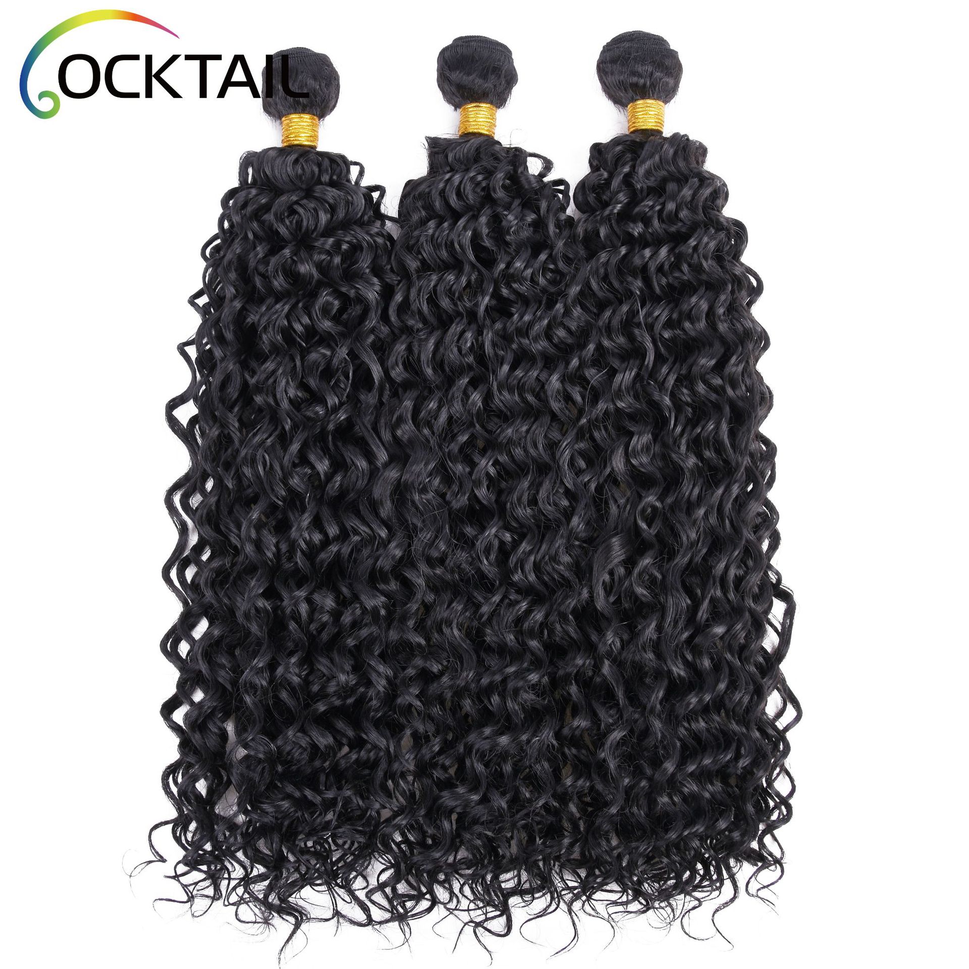 Kanekalon onda de agua de fibra química cortina de pelo ventas directas de fábrica 3 + 1 fibra química cortina de pelo