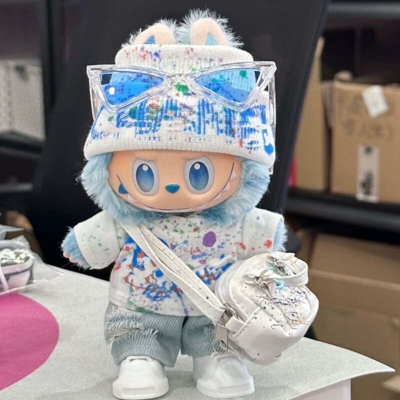 [Only Clothing] 17cm Doll Clothes Set for First, Second, and Third Generation Graffiti-Style Dolls, Suitable for Standing Labubu and Sitting Party Poses