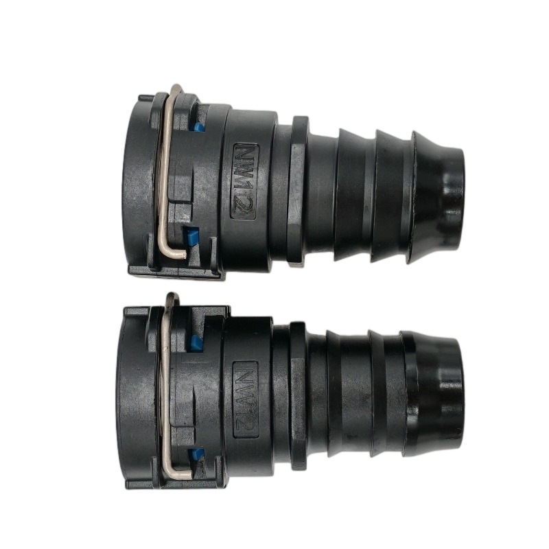 Nw12 Straight Cooling Water Pipe Connector, Warm Air Water Pipe Connector with an Inner Diameter of about 16mm, 180-Degree Plastic Black Connector