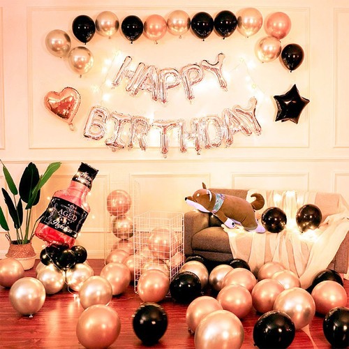 Birthday decoration scene arrangement 40-inch digital balloons adult birthday balloon set for both men and women party background wall