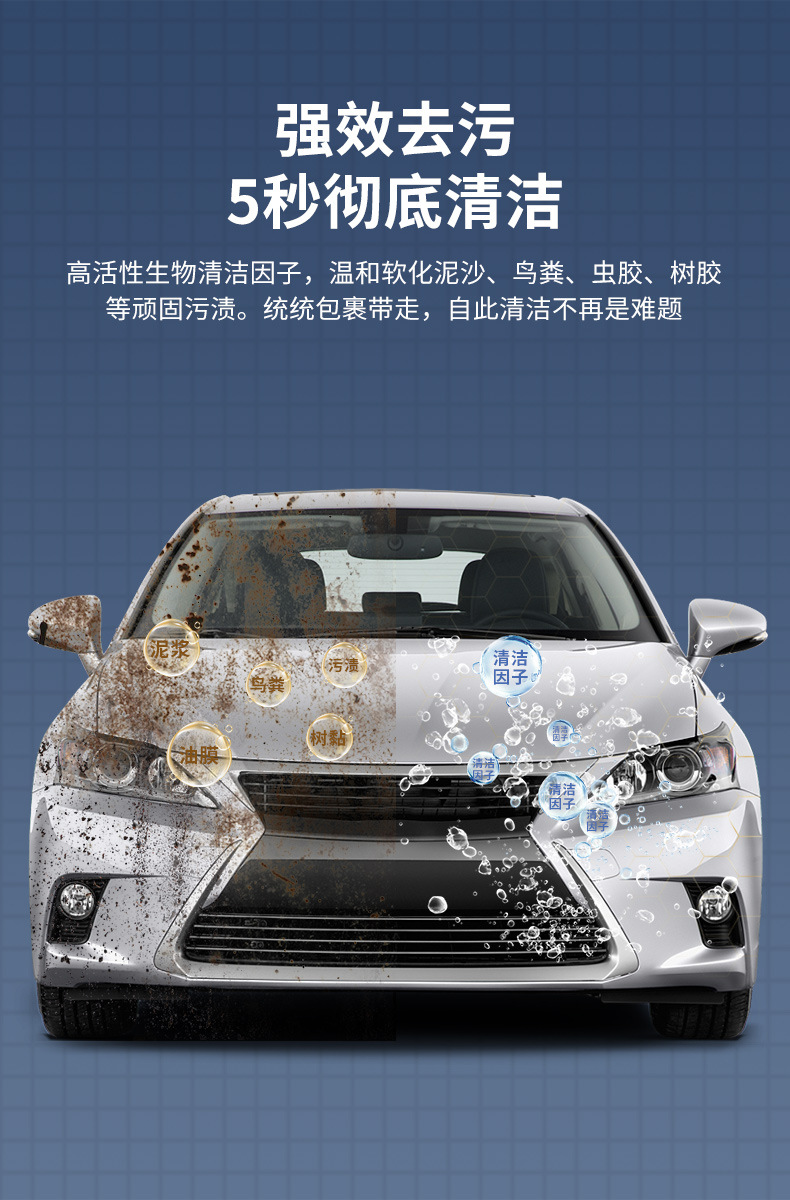 Yi Ju car wash liquid factory Universal High foam green bottle water wax brush car strong decontamination cleaning agent 2L wax water