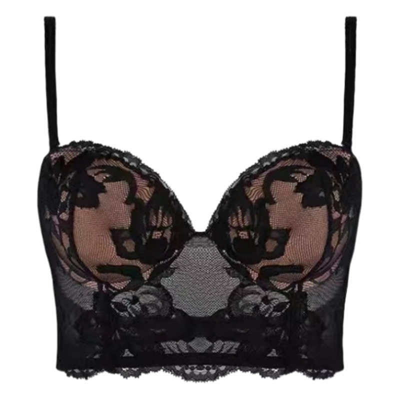 Ropa interior sexy pecho pequeño de las mujeres empujar hacia arriba gran soporte superior anti-flacidez colección de mama encaje sujetador ajustable traje de ropa interior