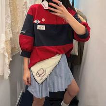 ��ʽС��25�＾�¿���ܼ���ײɫƴ�ӽ���POLO�����e��������T��