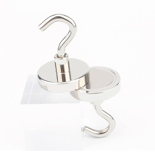 NdFeB magnetic hook, magnet suction hook, E16 metal magnet hook, strong opening magnet hook