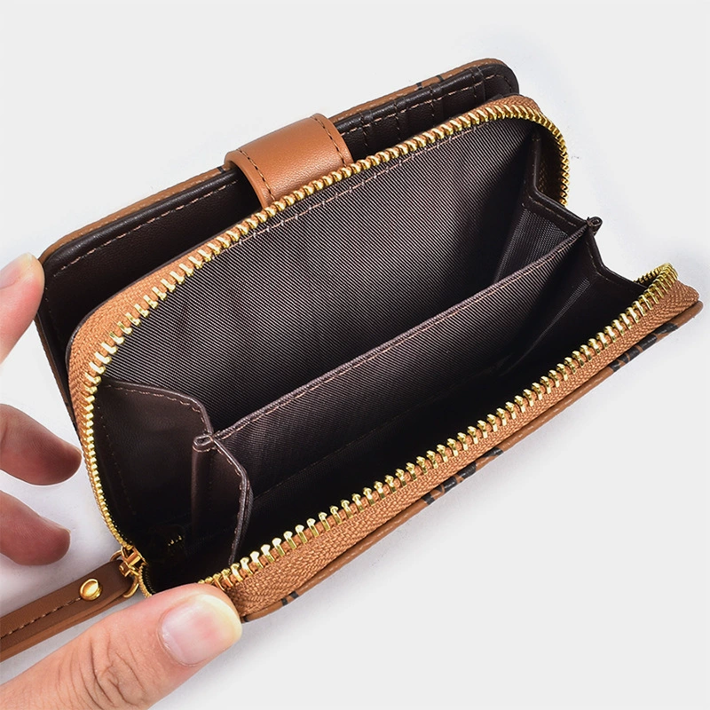 Кожаный портмоне с принтом Xiaoma lapolaffe, с zipper, держатель карт LP7038#