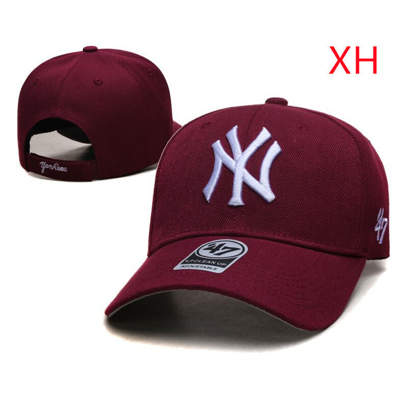 棒球帽子弯沿硬顶刺绣NY/LA 47Brand运动系列男女百搭多色鸭舌帽|undefined
