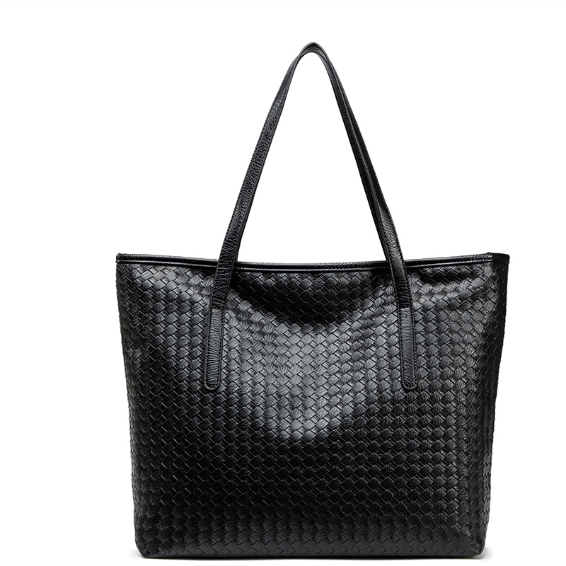 外单日韩 手提袋2025新款潮大容量托特包购物大包编织通勤单肩腋