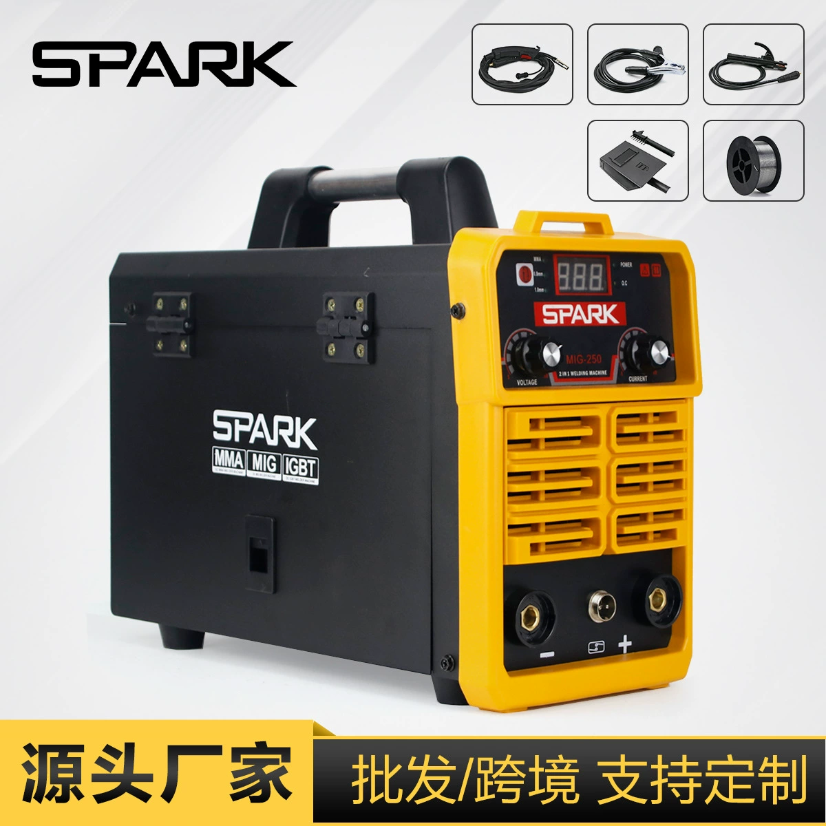 Трансграничный SPARK Сварка ручной сварки MIG/MMA двойного назначения Интеллектуальный сварочный аппарат без защиты сварочный аппарат электросварочный аппарат