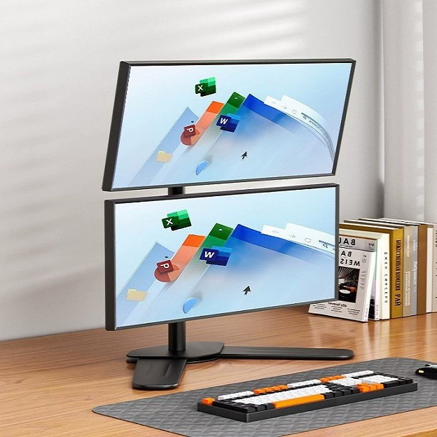 Кронштейн монитора с двумя экранами вверх и вниз