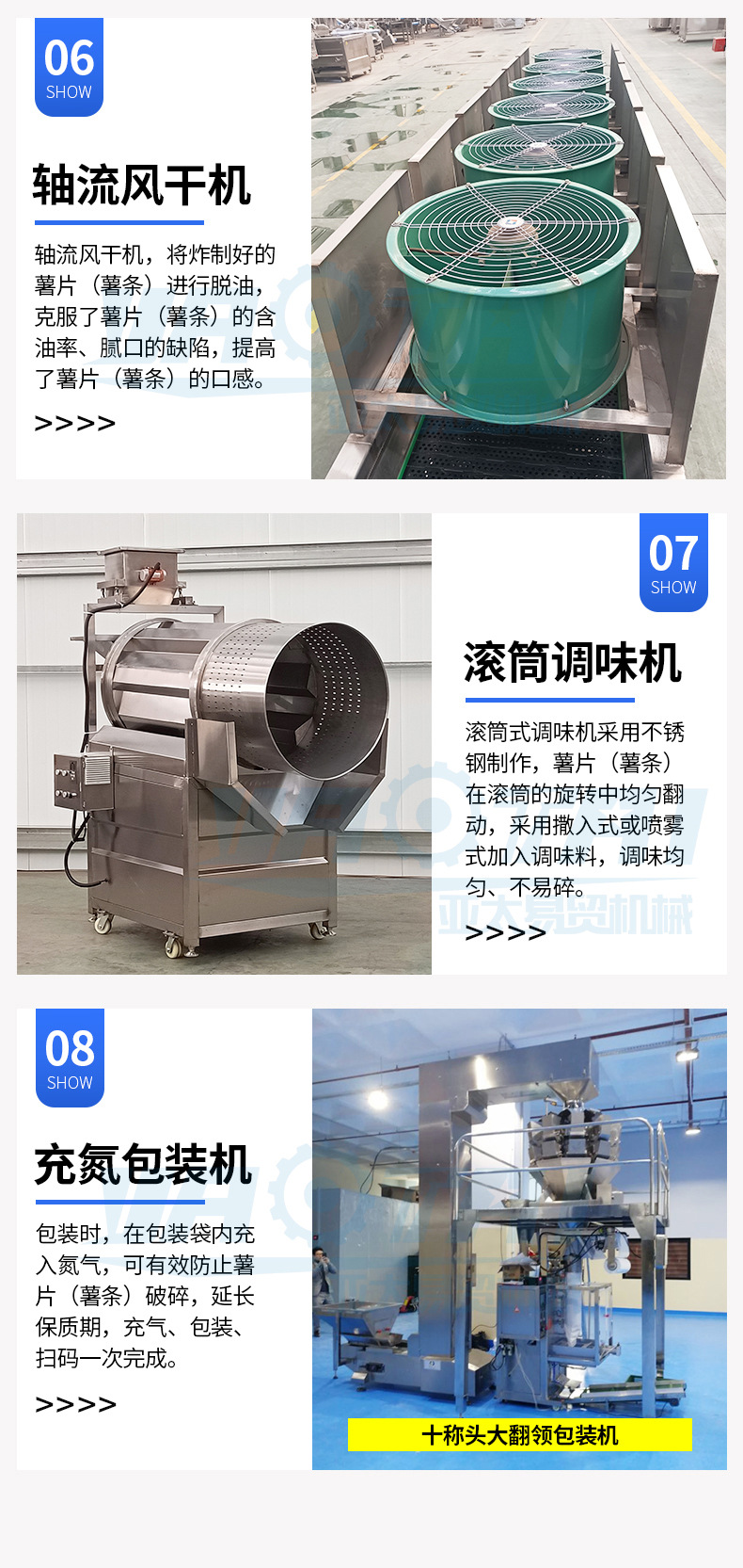 详情:薯条薯片油炸生产线