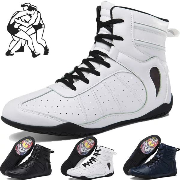 New Boxing Shoes for Men, Mid-Top Sanda Shoes, Fighting Training Shoes, Wrestling Shoes, Wrestling Boots, Long Boots, Boxing Shoes for Women Training