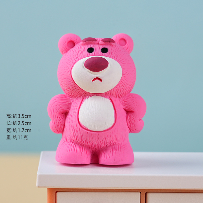 02 솔리드 컬러 딸기곰 - 손과 허리