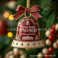 跨境The 250th anniversary clock美国250周年彩色纪念钟装饰品