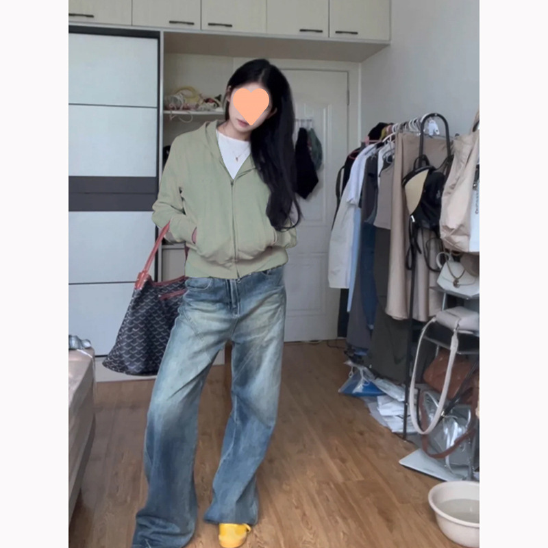 连帽拉链卫衣外套女宽松2025新款百搭休闲薄款短款即墨卫衣开衫女|undefined