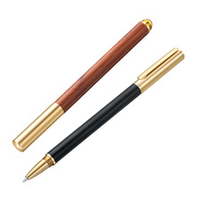 高檔商務實木黃銅金屬中性簽字筆木頭寶珠筆紅檀木禮物禮品筆套裝