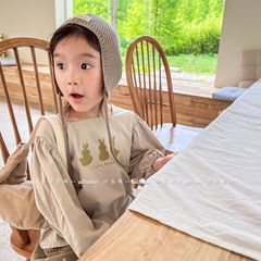 2024 Spring New Children's Clothing Girls' Spring Clothing Korean Style Bubblesleeve Shirt Blouse 122550