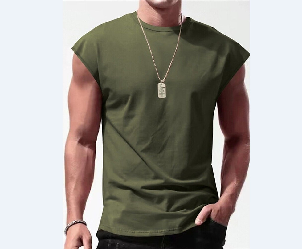 Loose Fit Type Solid Color Pattern Summer Season Men's Solid Color T-shirt Men's Clothing