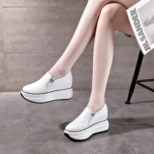 Trendy Sunday  autumn new women's shoes thick-soled rocking shoes with increased height casual sports breathable clogs