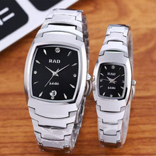 方形钨钢男士情侣对表雷家达防水时尚手表跨境热销进口石英机芯
