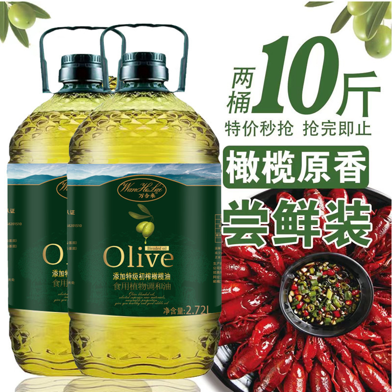 食用植物调和油升家用初榨橄榄油装非斤5烹饪油炒菜5转基因|undefined