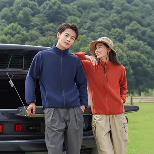 Autumn and Winter fleece-lined Couple's Top Thickened Warm Double-sided Fleece Jacket Women's Fleece Collar Zipper Warm Cardigan for Men