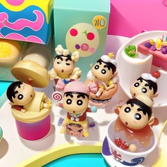 クレヨンしんちゃんブラインドボックスおやつタイムシリーズ周辺の公仔潮游び玩具テーブル置物诞生日プレゼント