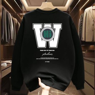 Spring and Autum Sweatshirts for Men 2024 New Trendyy American Round Neck Long-Sleeved Tops Trendy Casual Versatile Printed Jackets