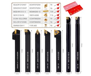 12Mm7Pcs Set of Turning Tools with 2 Boxes of Blades