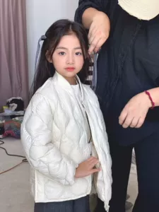 小满鹅 Зимний бархатный детский пуховик, костюм мальчика цветочника, вкладыш, куртка, утиный пух