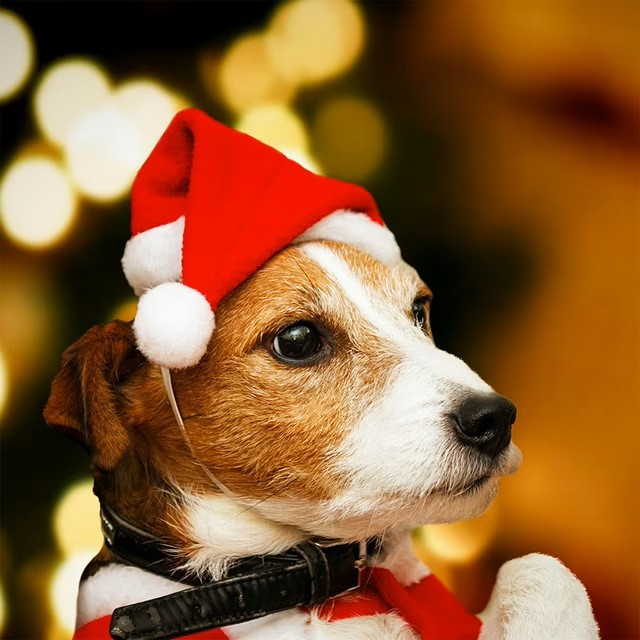 Sombreros de Navidad para mascotas, decoraciones de Navidad para mascotas, sombreros rojos para perros, sombreros para gatos, decoraciones de Navidad para mascotas, sombreros de peluche