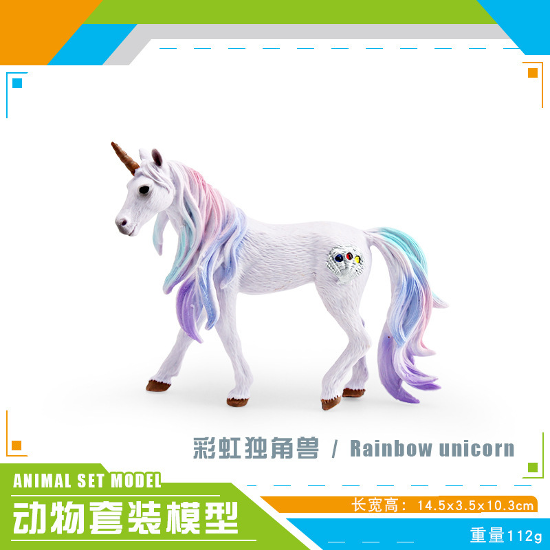 Juguete de plástico sólido de unicornio y Pegaso de tamaño mediano, modelo de simulación de cuento de hadas mítico, ideal para la venta transfronteriza en Amazon.