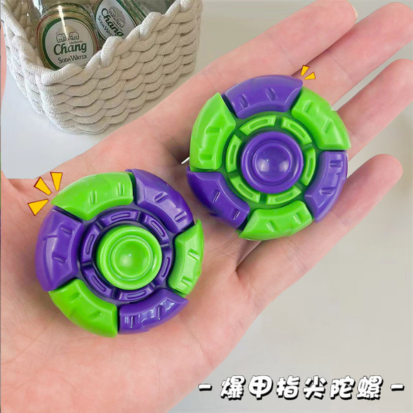 Fluorescence spinning top for finger