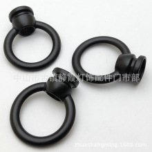 工矿灯吊灯配件烤漆36#压铸吊环灯具锌合金黑色吊链连接环M10牙