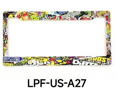 Frame Plastic Three-Dimensional License Plate Frame License plate holder/license plate holder - graffiti