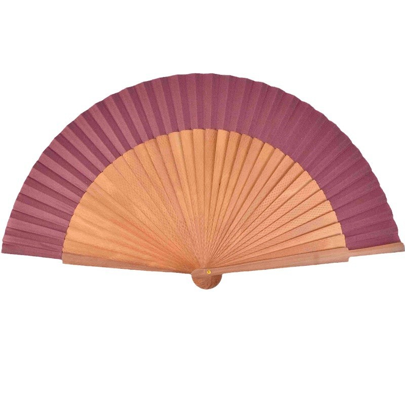 34 poliéster cuadrado ventilador de algodón brillante textura cepillo tung óleo hierro hueso de madera ventilador de madera español hermoso ventilador de regalo hecho a mano